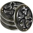 SEUNMUK 4 Pack 8 Inch /200mm Scooter Replacement Wheels, Adult Teen Kick Scooter Wheel Solid Replacement Wheels Set with ABEC-11 Bearings for Most Push Kick Scooters, Black