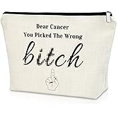 Sazuwu Breast Cancer Gifts for Woman Chemo Makeup Bag Breast Cancer Awareness Party Gifts Cosmetic Bag Chemotherapy Must Haves Chemo Patients Essentials Christmas Birthday Present