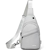 LATMAP Sling Bag For Women Faux Leather Small Casual Daypack Backpack Fanny Pack Crossbody Chest Bags Purse