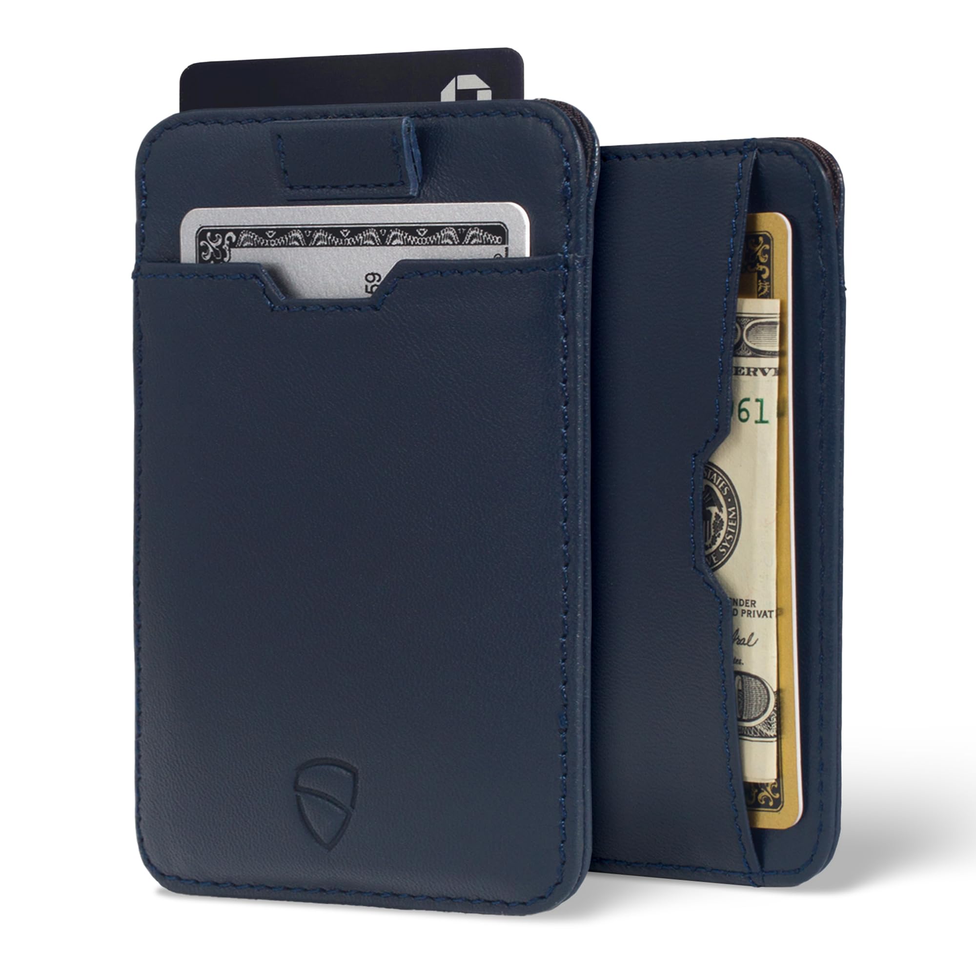 Vaultskin Chelsea Mens RFID Blocking Slim Leather Card Wallet - Minimalist Front Pocket Cardholder