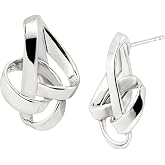 Silpada 'Tied Up' Knotted Earrings in Sterling Silver
