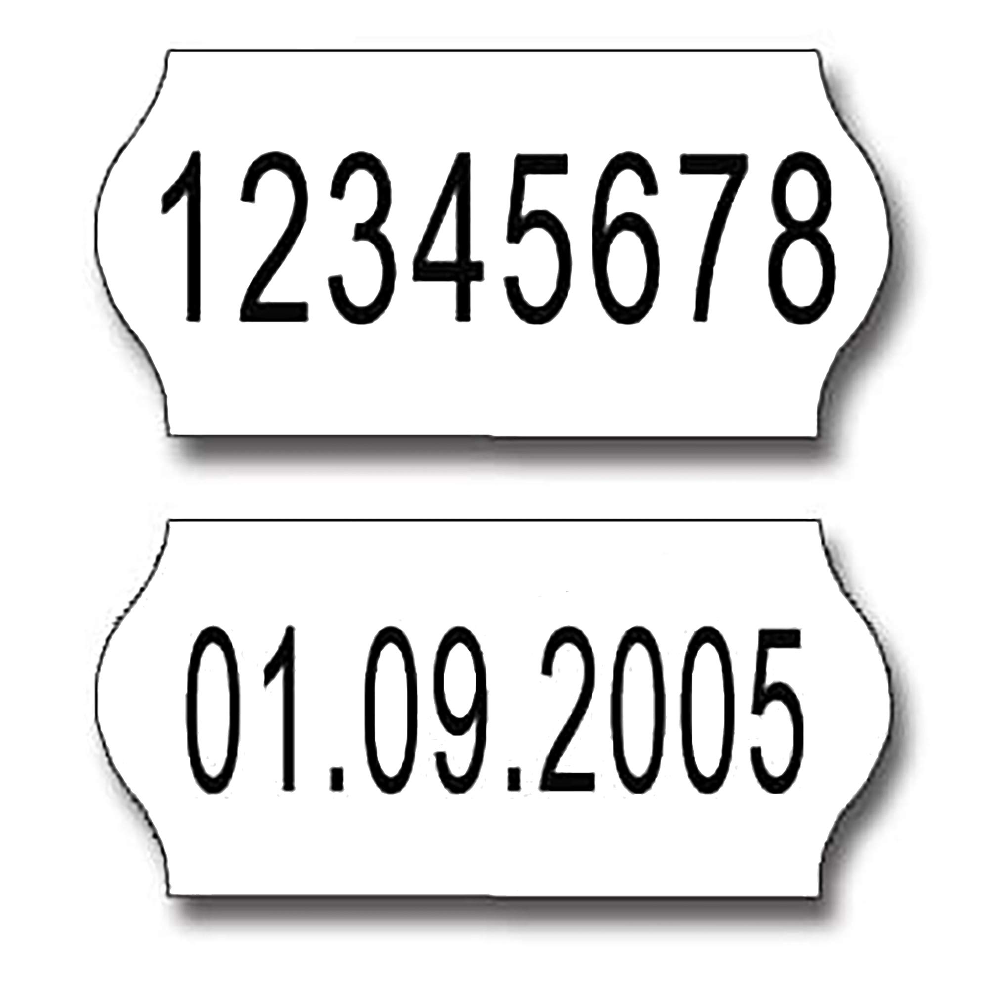 Labels for price makers - Size 22x12 - White - Pack of 12 Rolls (Sagomata - Removable Sticker)