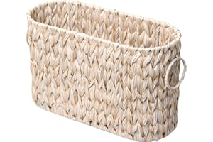 PINXIURY Toilet Paper Storage Basket, Bathroom Toilet Organizer, Woven Toilet Paper Holder for 6 Mega Rolls, Basket for toilet paper & Storage Magazine Holder for Office, Bedroom, Light Buttermilk