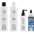 Nioxin System Kit 1, Cleanse, Condition, & Treat the Scalp for Thicker & Stronger Hair, 3 Month Supply + Night Density Rescue, Overnight Leave-in Antioxidant Serum for Hair Density Thickness