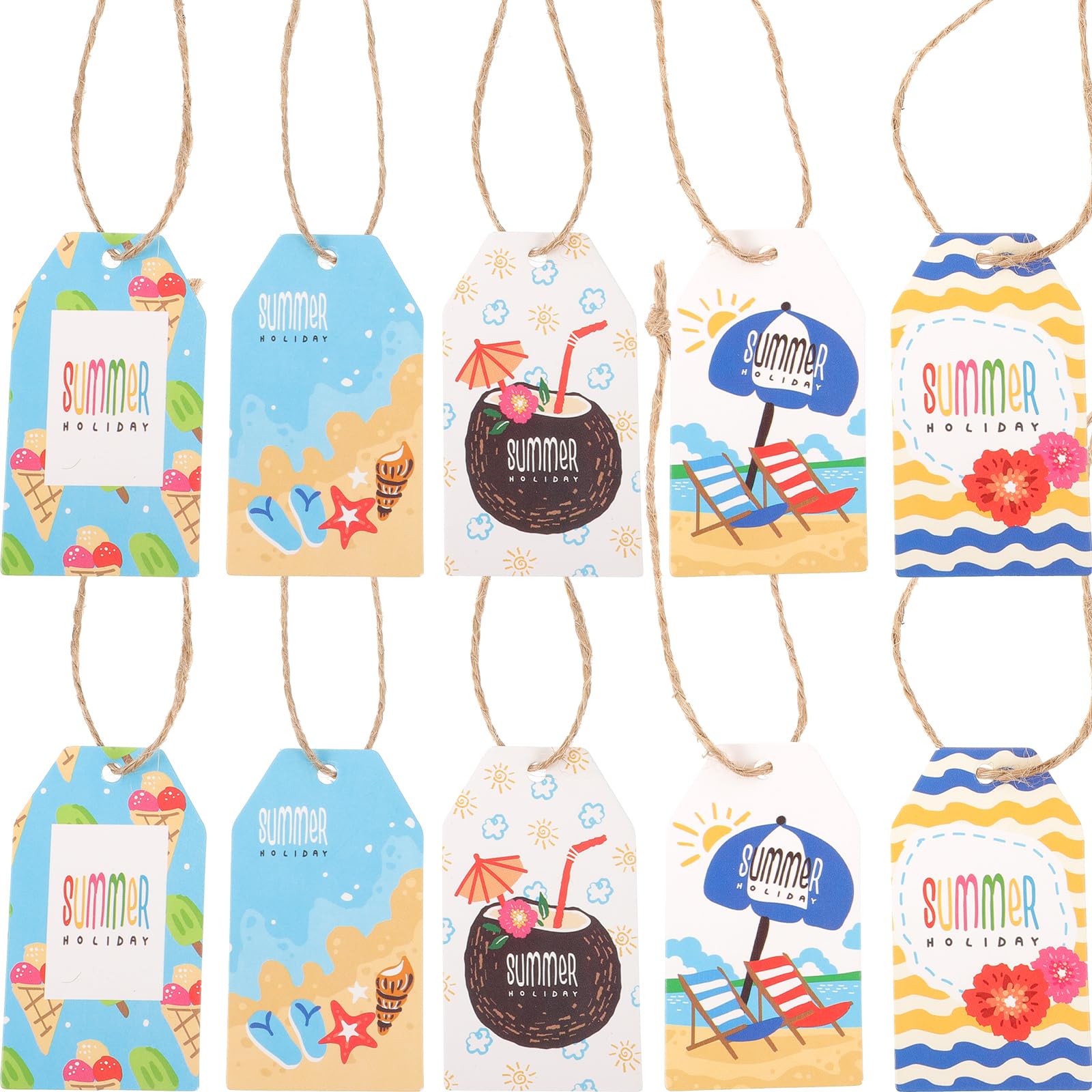 60pcs Hawaiian Tag Hawaiian Theme Tropical Tags Wedding Favors Wine Holiday Party Decor Tropical Hawaiian Supplies Festival Tags Hawaii Decor Paper Card Summer