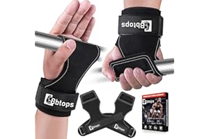 BBTOPS Weight Lifting Wrist Strap, Double-Layer Leather Wrist Straps for Gym Strength Training Weightlifting,Deadlift and Powerlifting, Enhance Grip Strength Neoprene Padding Gym Workout Lifting Straps for Men & Women (Pair)