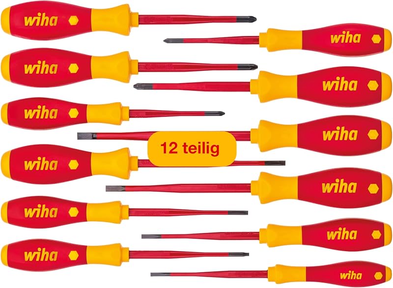 Wiha 3201K12 SlimFix 12pc VDE Screwdriver Set Red Yellow