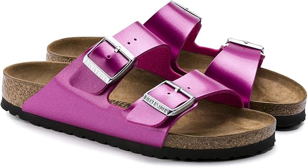 birkenstock metallic magenta