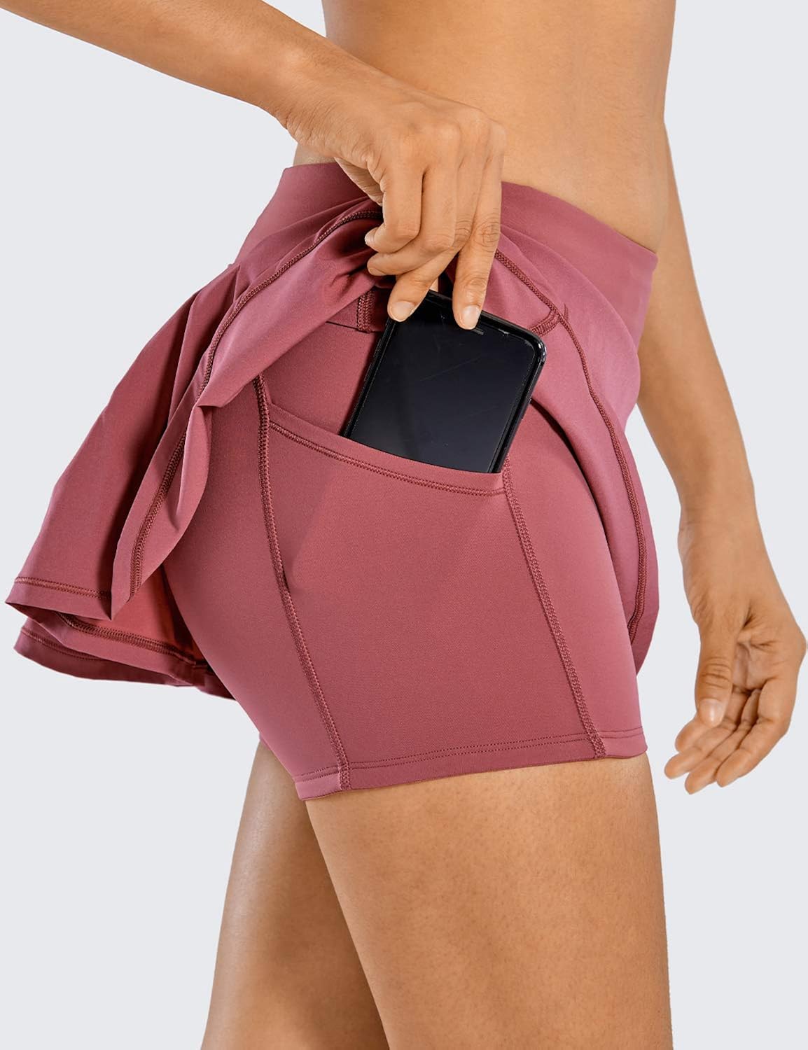 CRZ YOGA Women's Quick-Dry Athletic Tennis Skirts Volleyball Shorts Mid-Waisted Pleated Skirts Sport Skort with Pocket at  Women’s Clothing store