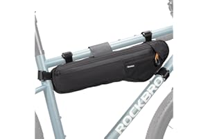 Qunature Bike Frame Bag, Waterproof Bike Triangle Bag Under Top Tube Pouch with 5-Point Fixation, 5L for Road MTB Gravel Cycl