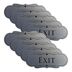 Designer EXIT Sign - Silver - Small