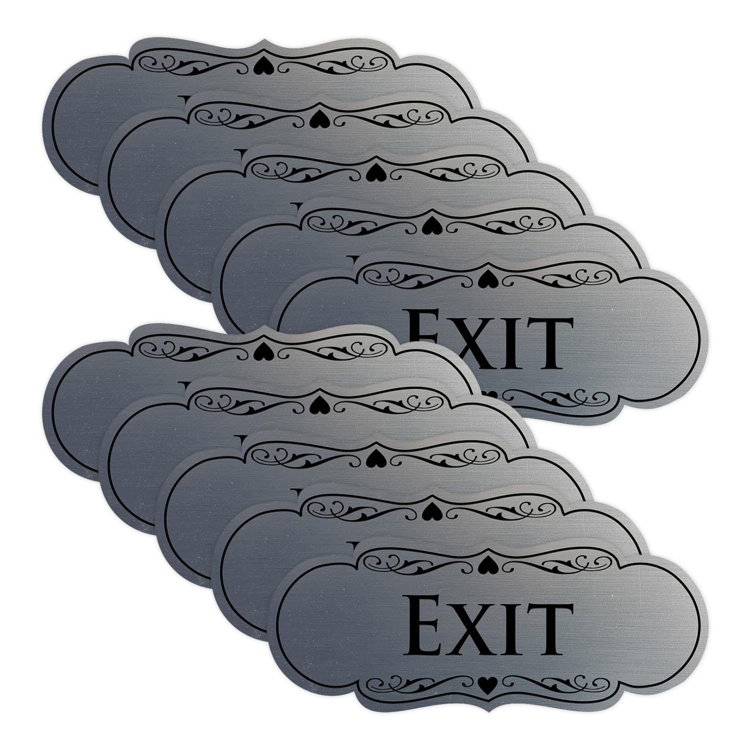 Designer EXIT Sign - Silver - Small