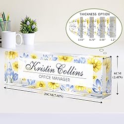 Custom Name Plate for Desk, Acrylic Office Decor