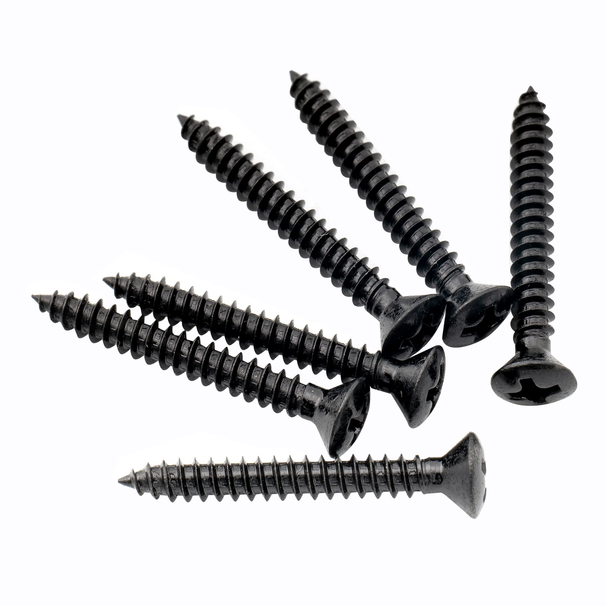 Musiclily Ultra 3x25mm Stainless Steel Countersunk Mounting Screws for Guitar or Ukelele Strap Button, Black (Set of 6)