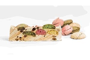ANDY ANAND CHOCOLATIER Andy Anand Soft Nougat with Chunks of Macarons, Soft Brittle, Turron rich With Wildflower Honey. Taste In Every Bite, Made in Europe, With A Luxuriously Creamy Feel, Gluten Free 7 Oz