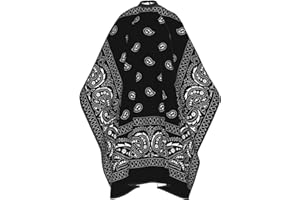 VERTEX&KAIBIN Barber Cape for men Hair Cutting,Black Paisley Cool cape designer,professional barber supply capes