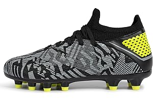 FEETHING Boys Soccer Cleats Girls Youth High Top Futsal Soccer Shoes Outdoor Athletic Football Cleats Little Gig Kids