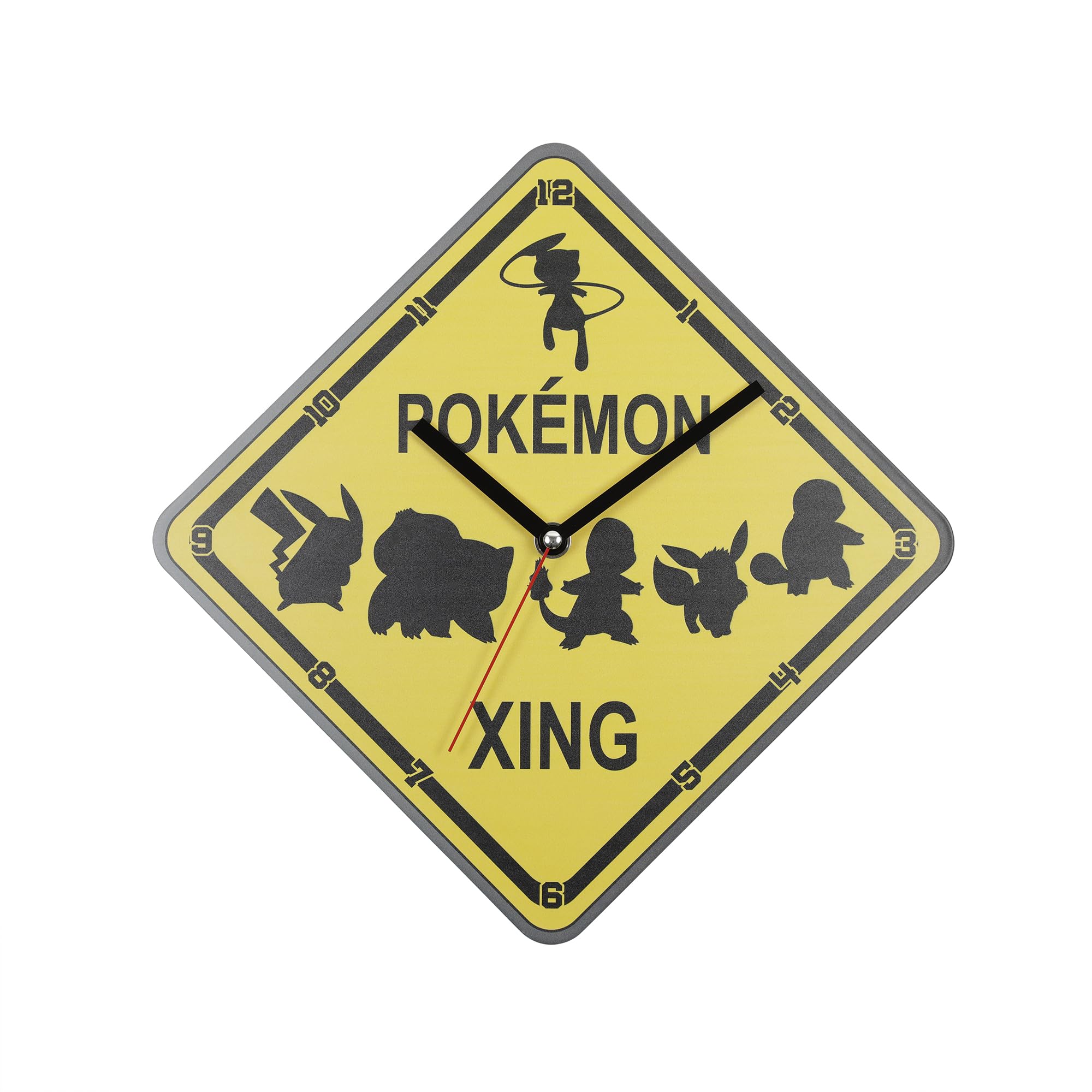 Disney Pokémon Yellow and Black Sign Shaped Wall Clock POK3166