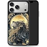 kubaricasy Constellation Series - Leo Designs Magnetic for iPhone 17 pro max Case, Tarot Style Model Glass Phone Cover, Compatible with Magsafe - fits iPhone 17 pro max Case for Women