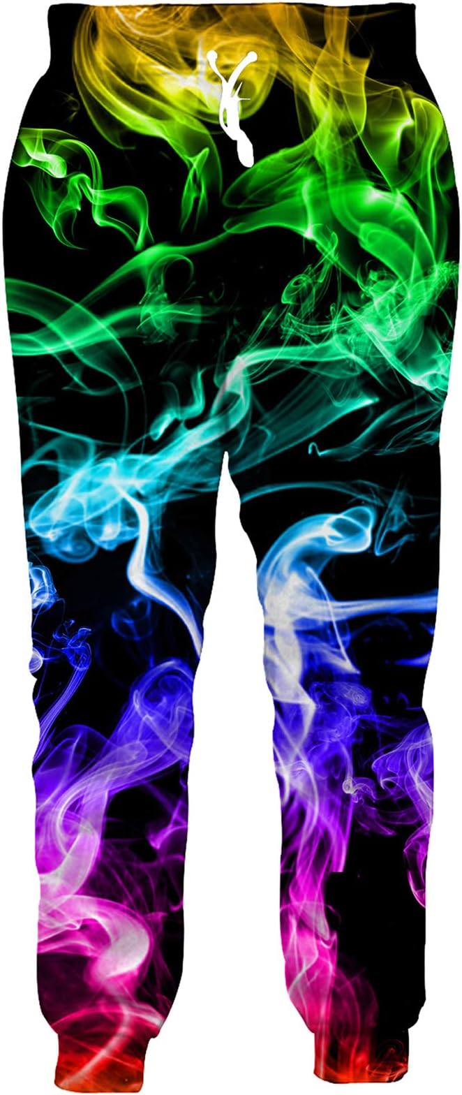 GoodstoworldMens Cool Joggers Pants 3D Novelty Casual Sweatpants with Drawstring