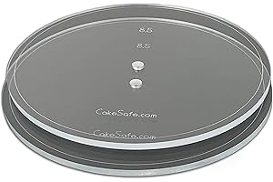 CAKESAFE – 2-8.5” Clear ¼” Acrylic Disks – Perfect Icing Tool to Smooth the Buttercream on Your Cakes