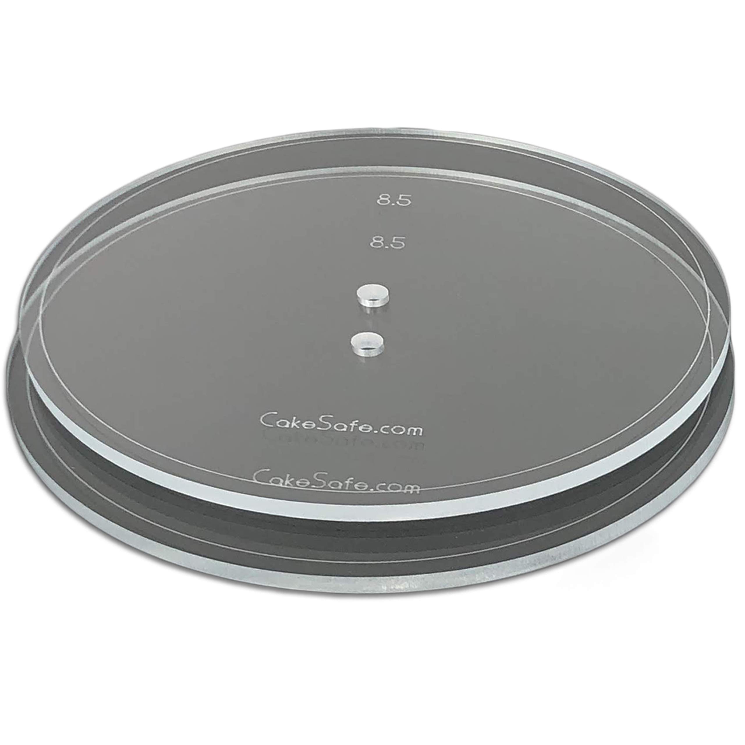 CAKESAFE – 2-8.5” Clear ¼” Acrylic Disks – Perfect Icing Tool to Smooth the Buttercream on Your Cakes