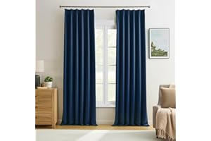 Pinch Pleated Curtains 156 Inches Long 2 Panels Set, Thermal Insulated Blackout Room Darkening Curtain for Bedroom,Window Dra