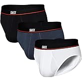 SAXX Underwear Co. Men's Underwear with Pouch Non-Stop Stretch Cotton Brief Fly 3Pk