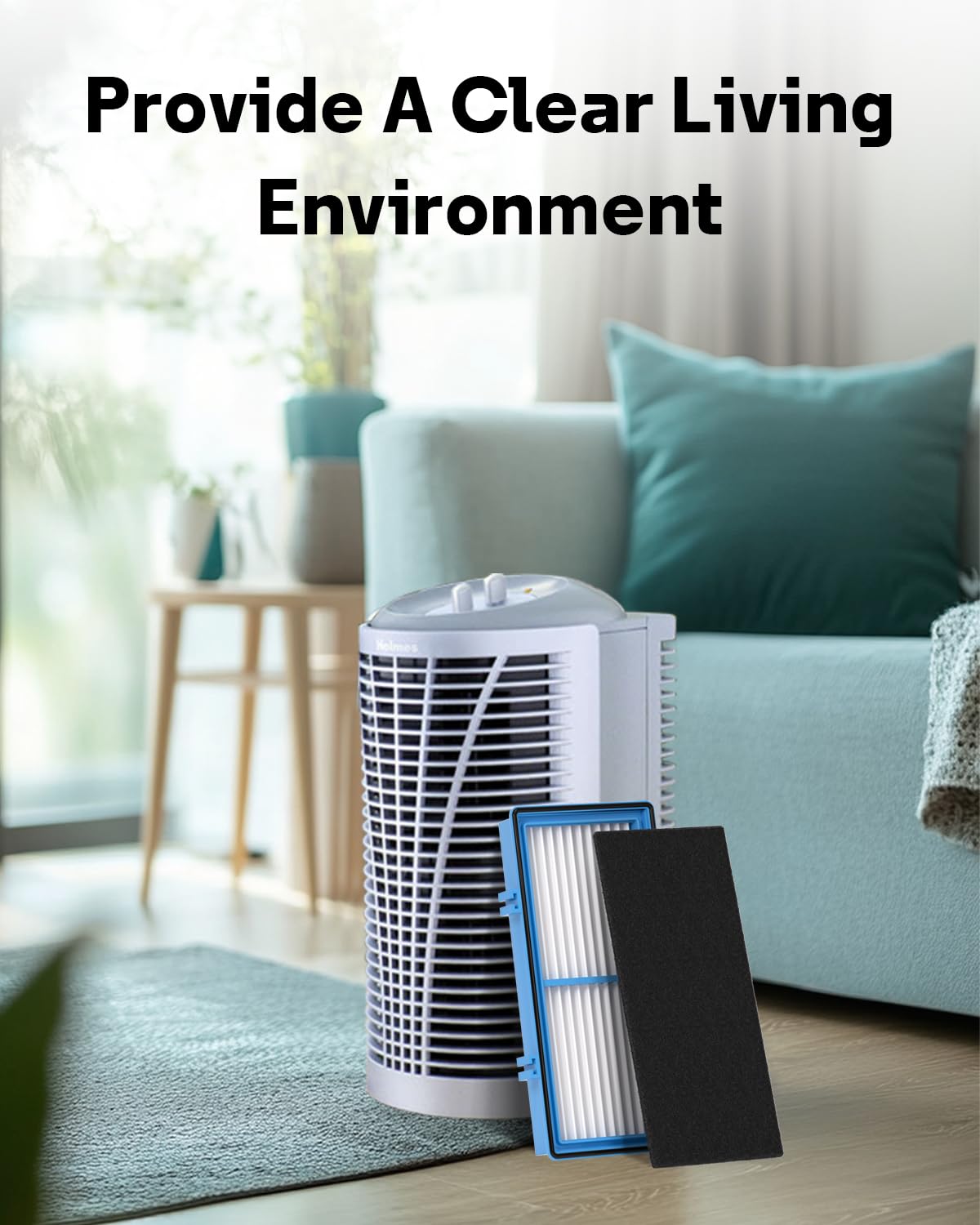 Leemone Aer1 Filter Replacement for Holmes Air Purifiers, 2 True HEPA Filters + 4 Carbon Booster Filters, HAPF30AT