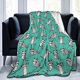 Carwayii Raccoon Blanket Racoon Gifts for Women Men Soft Animal Flannel Cute Throw Blanket Plush Sofa Durable Travel Raccoon Birthday Gift Green 50"X40"