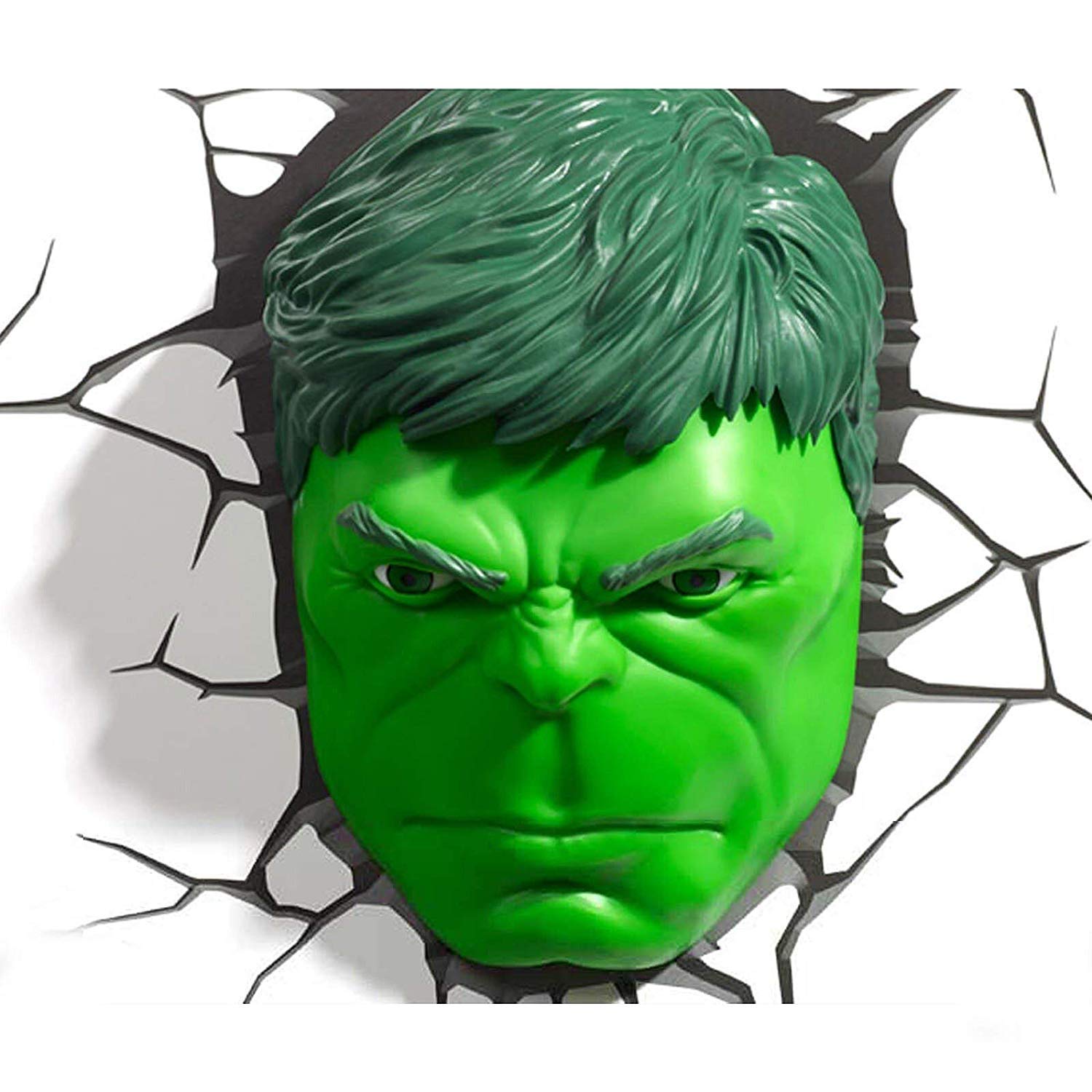 BLL Children's room decorative wall lamp, avengers league Hulk face, crack wall sticker LED lights