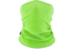 Kids Fleece Neck Warmer Gaiter - Winter Face Cover for Snow Play & School - Warm Elastic Tube Scarf for Boys & Girls