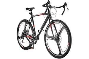 VEVOR Road Bike, 700C Wheels Racing Bike, Shimano Drivetrain City Commuter Road Bicycle, Urban Adult Sport Bicycle with Drop Bar, for Men and Women