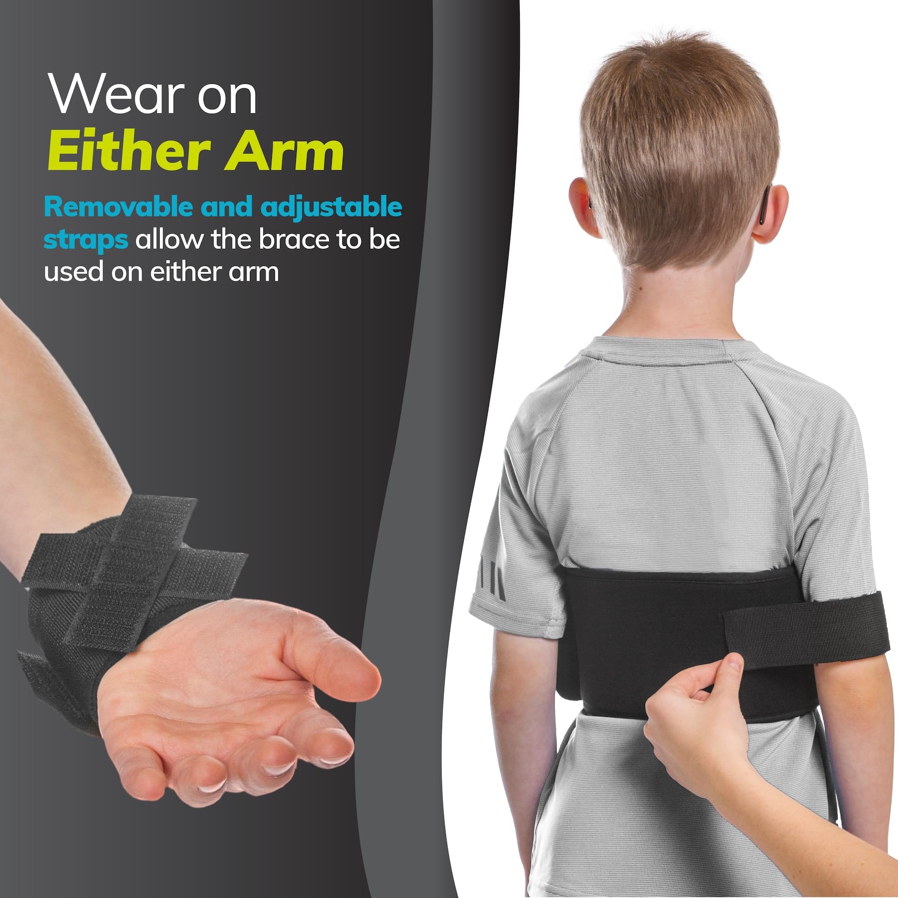 BraceAbility Pediatric Shoulder Immobilizer - Child Arm Sling For Broken Collarbone