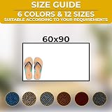 Homatz Indoor Outdoor Door Mat 60x80cm Grey Heavy Duty Rubber Non-Slip view 2