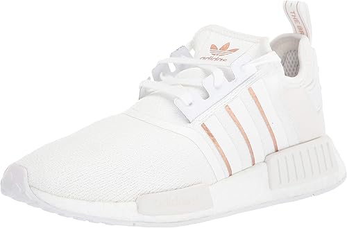Amazon.com | adidas Originals Women's NMD_r1 Sneaker, White/Rose Gold Metallic, 5 | Fashion Sneakers