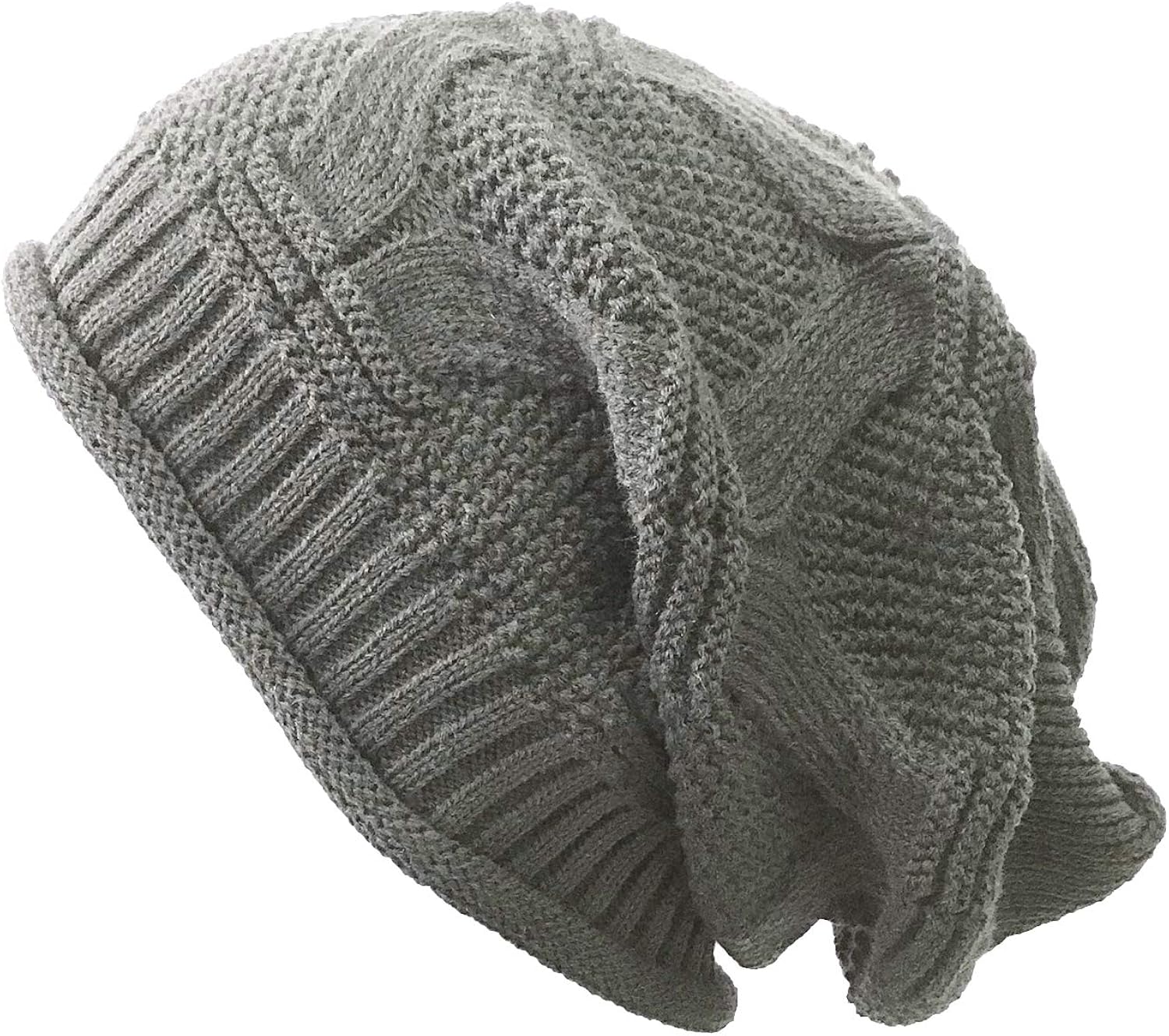 Amazon ニット帽 ゆったりかぶれるメンズビーニー ニットキャップ メンズ 大きめ Nogees グレー キャップ 通販