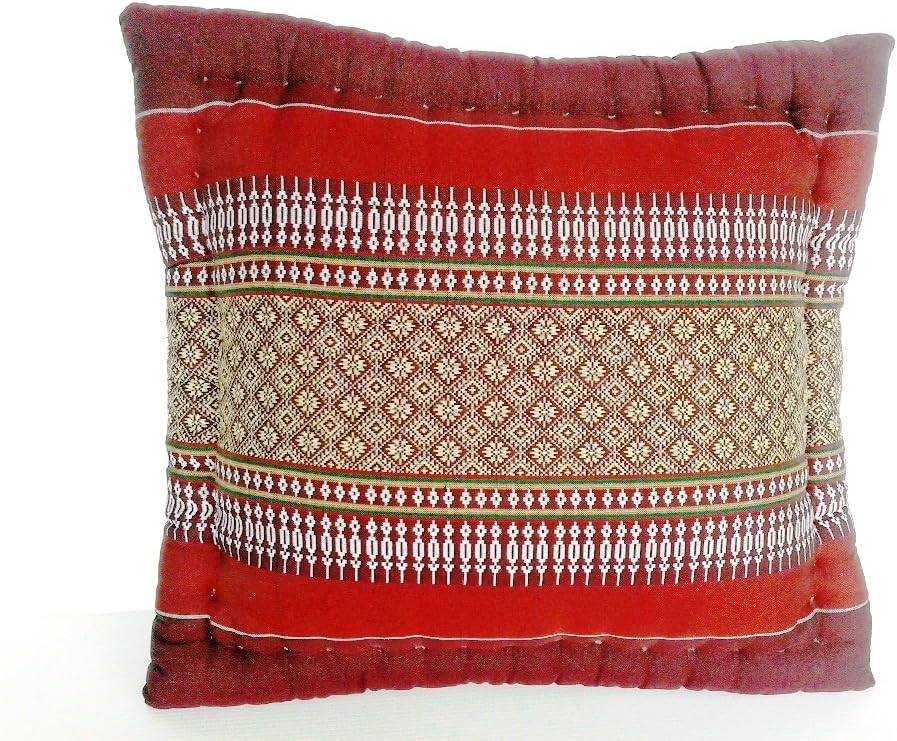 Thai Fabric Design Backrest Pillow , 16 x 15 Inch