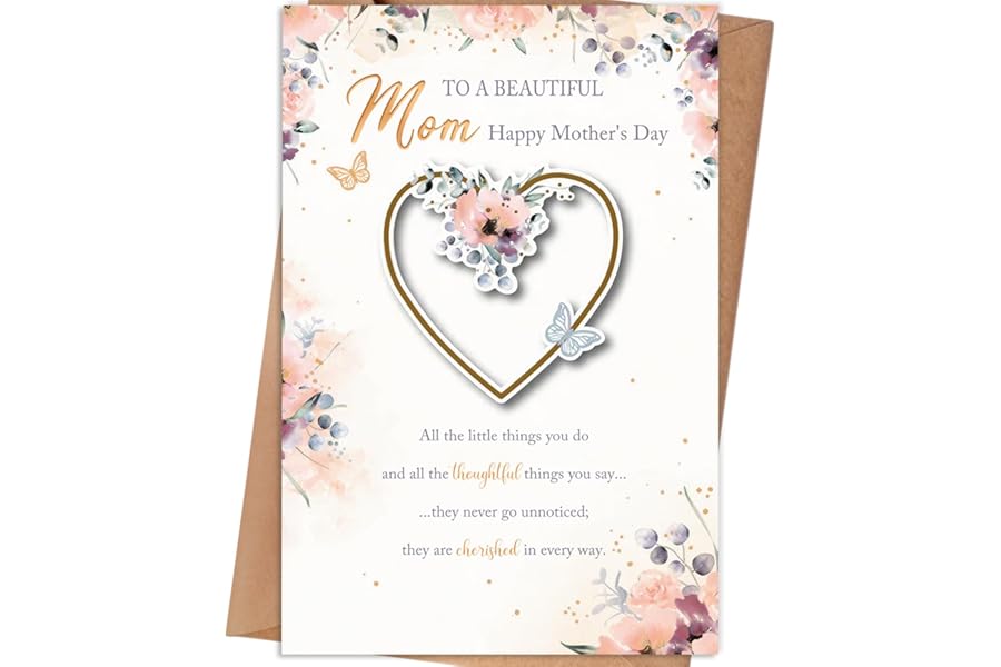 gerdiny Mothers Day Card, Mother's Day Card Gifts for Mom from Daughter Son, Mother's Day Cards Gift
