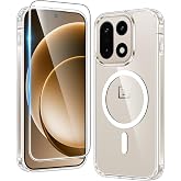 FNTCASE for Oneplus 15 Clear Case One Plus 15 Case Compatible with Magsafe | Screen Protector, Military Grade Drop Protection, Slim Magnetic Phone Cases, Shockproof Bumper, Transparent Cell Cover