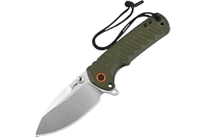 CJRB CUTLERY CJRB Tundra Folding Knife, 3.78'' D2 Steel Blade G10 Handle Pocket Knife for Men Women Camping Hiking, J1966 Green