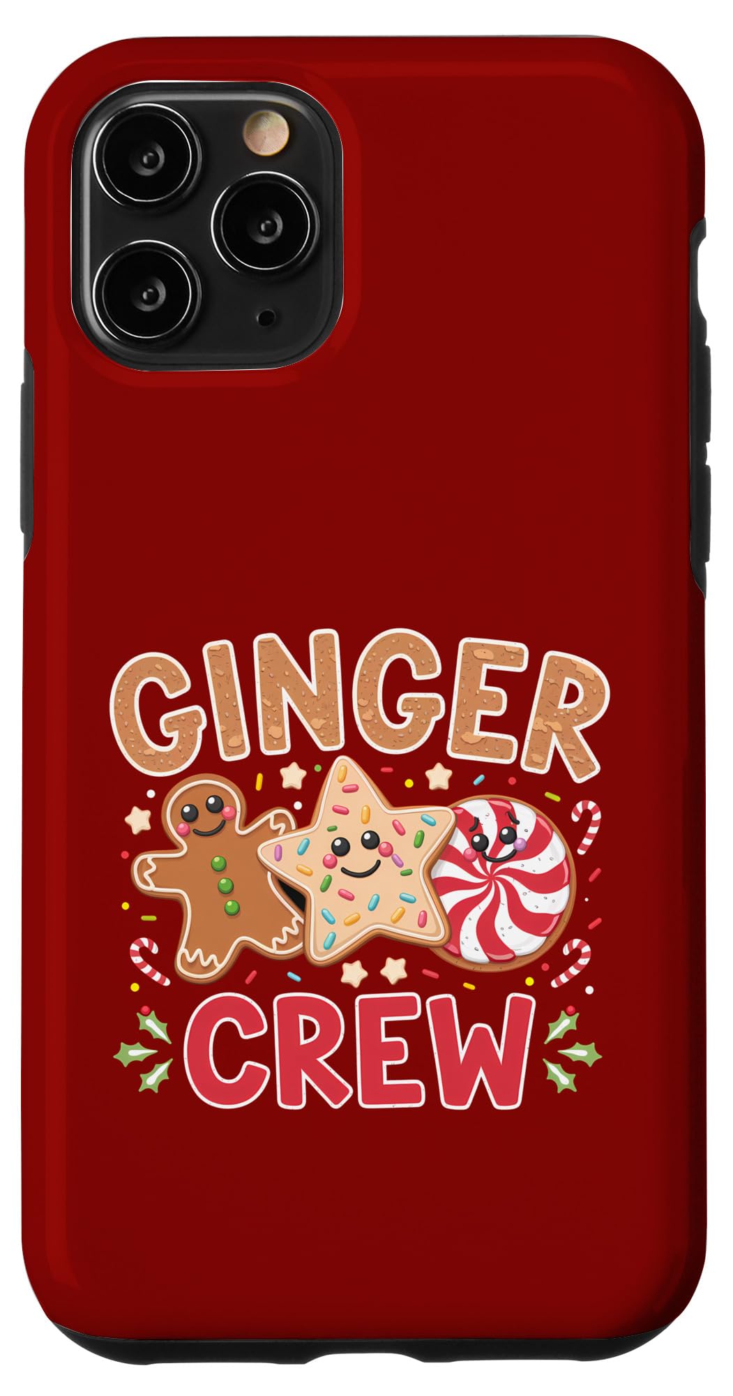 iPhone 11 Pro Fun Festive Gingerbread Crew Holiday Christmas Happy Design Case