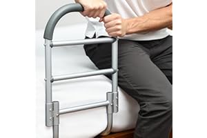 Lunderg Bed Assist Rail for Seniors with Non-Slip Grab Bar - Easy to Install Bed Rails for Elderly Adults Safety & Post-Surge