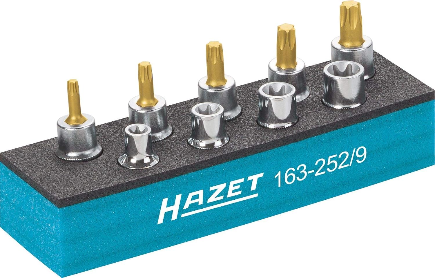 HAZET 163252/9 Torx Profile Tool Set CVDTin Coated BigaMart