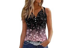 SEGAVEN Womens Tank Tops,Sleeveless Tank Tops for Women Summer Tops V Neck Tie Dye Cute Printed Loose Fit Workout Yoga Shirt
