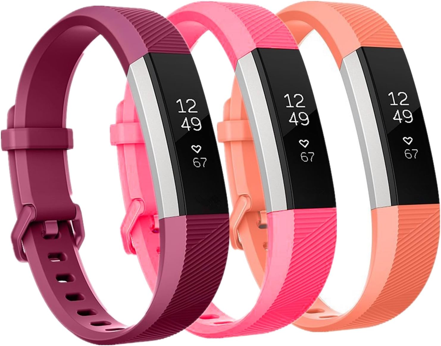 Moretek Alta HR Strap, Sports Muti-Colors Silicone Fitness Smart Watch Strap Wrist Bands Bracelet Adjustable Accessory Replacement Band for Fitbit Alta & Fitbit Alta HR