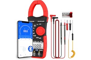 SURLABA Multimeter Digital Clamp Meter AC/DC Electrical Tester 4000 Counts Auto-Ranging Connect with APP Measuring Resistance