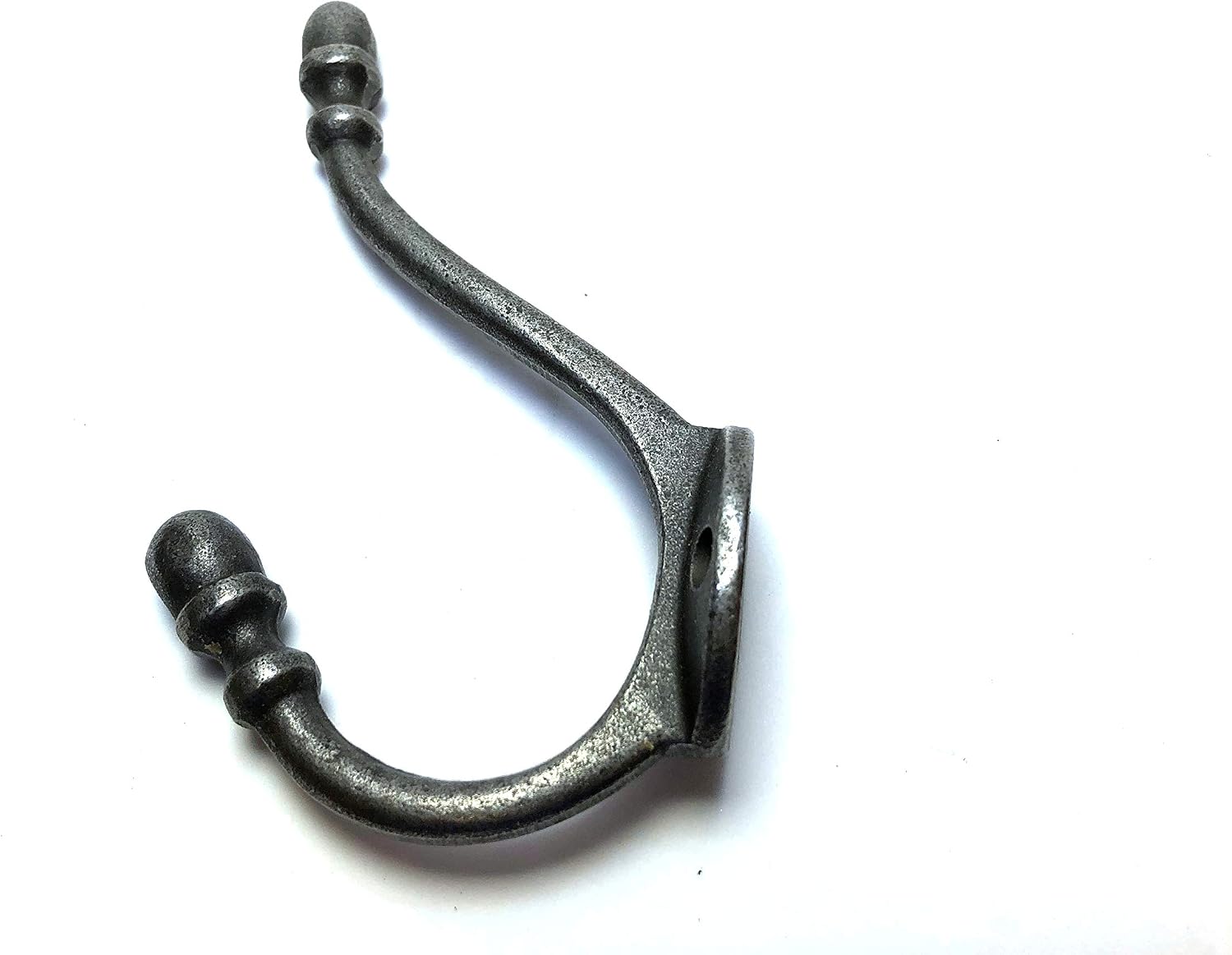 Oakcrafts - Antique Acorn Design Cast Iron Coat Hook - 5" / 130mm - Pack of 5 Hooks, Grey - Image 5