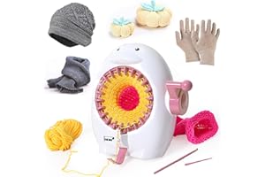 22 Needles Knitting Machine, Handmade Knitting Crochet Machine Kit Weaving Loom Machine Kit for Scarves Hats Gloves Socks (Se