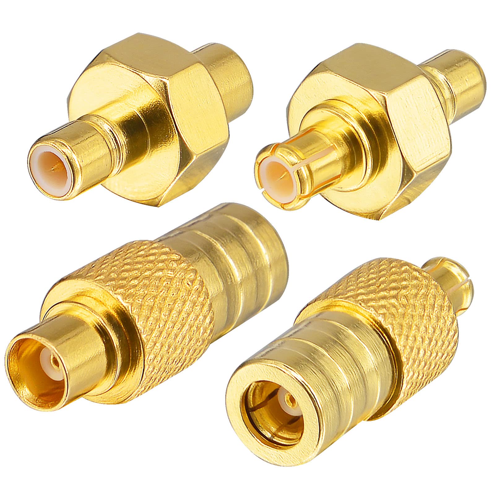 YILIANDUO DBA Car Aerial Adapter SMB to MCX Kit RF Adapter Connectors MCX Male Female to SMB Male Female for DAB+ Car Aerial Radio Kenwood Alpine JVC Pioneer Clarion (4pcs SMB to MCX connector)